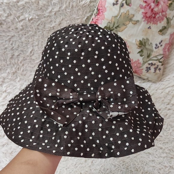 Pierre cardin beautiful vintage Polka Sun Hat - Picture 4 of 5